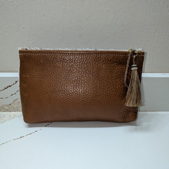 Jackson Hole CopperDot cowhide clutch. EUC!